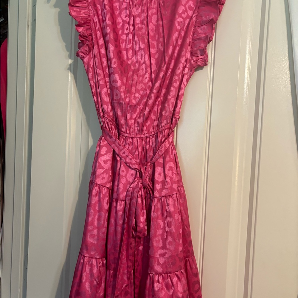 JODIFL Vibrant Pink Animal Print Dress